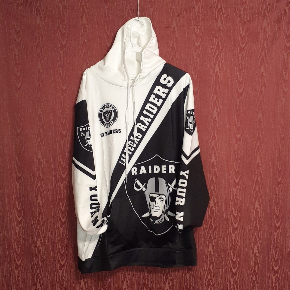 RAIDERS LIGHTWEIGHT SWEATSHIRT HOODIE SIZE 3XL